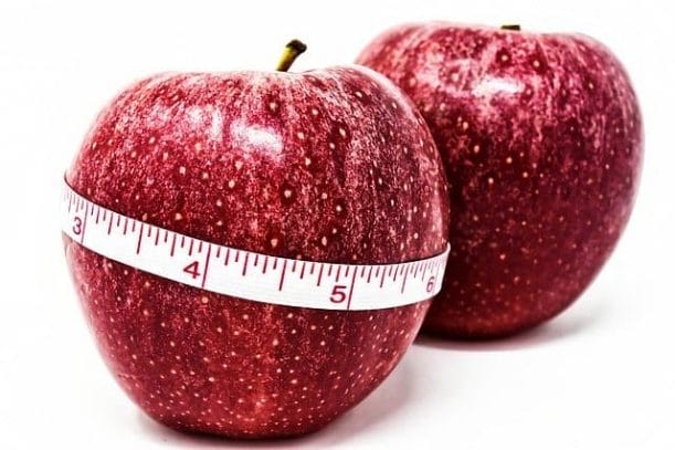 センチで結んだリンゴ、体重管理